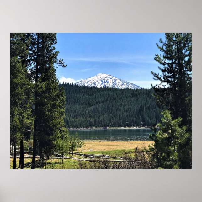 Elk Lake with Mount Bachelor, OR Poster (Front)