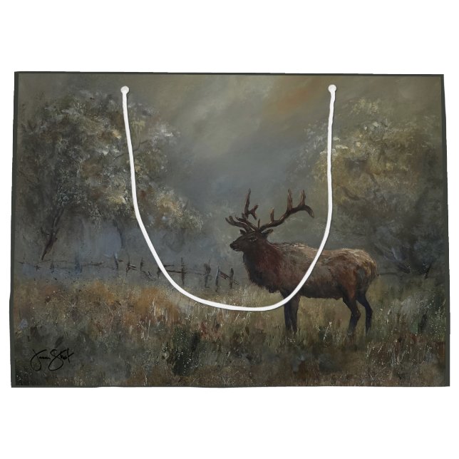 Elk Meadow Large Gift Bag (Back)