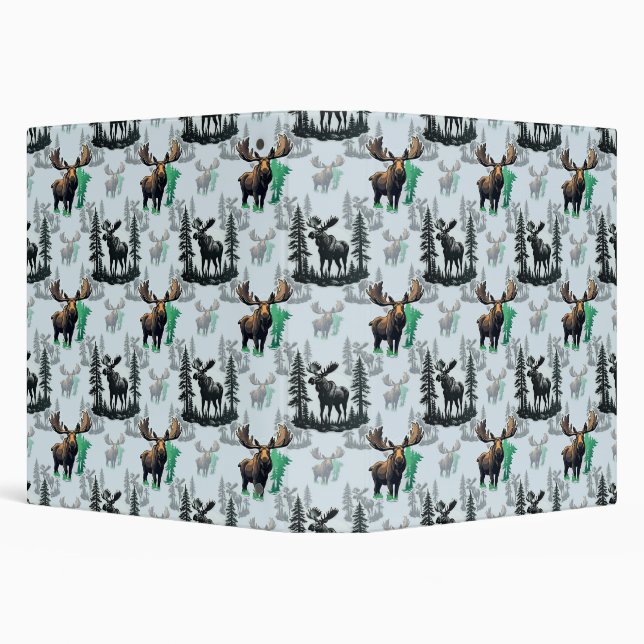 Elk Moose Antlers Deer Pattern Design  Binder (Background)