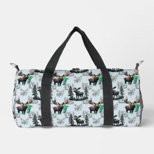 Elk Moose Antlers Deer Pattern Design Duffle Bag