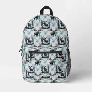 Elk Moose Antlers Deer Pattern Design Printed Backpack