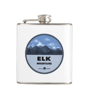 Elk Mountains Colorado Camping Hip Flask