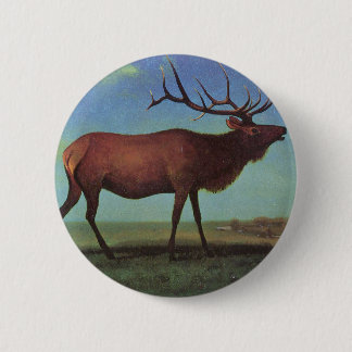 Elk Painting 2 Inch Round Button