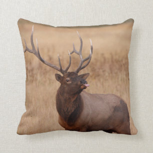 elk raspberry throw pillow