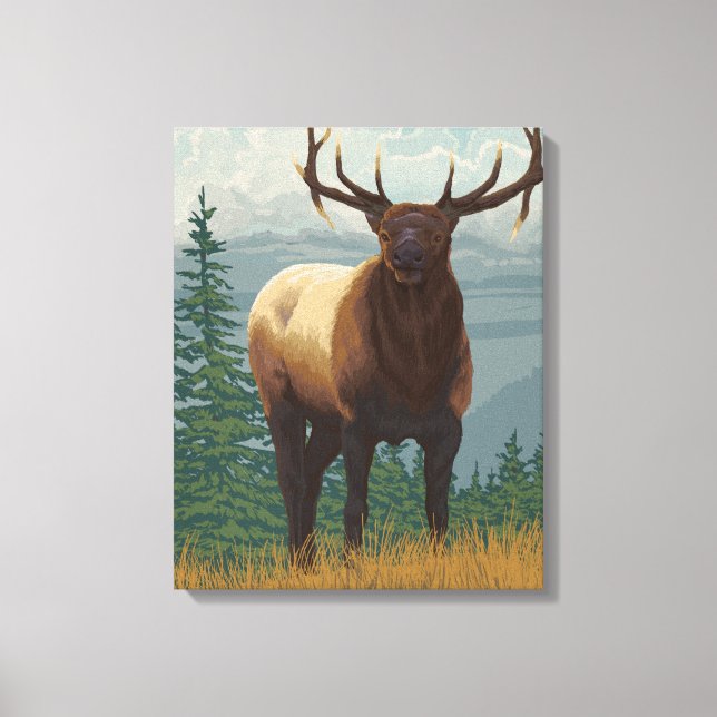 Elk SceneSouth Dakota Canvas Print (Front)