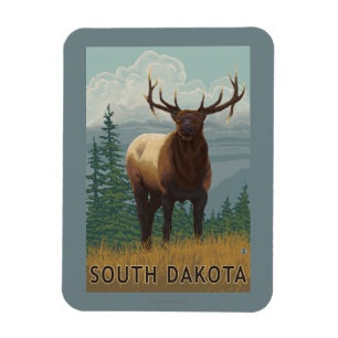 Elk SceneSouth Dakota Magnet