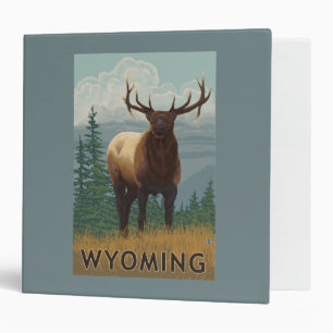 Elk SceneWyoming Binder
