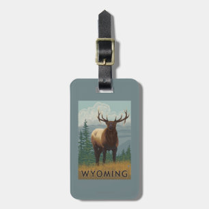 Elk SceneWyoming Luggage Tag