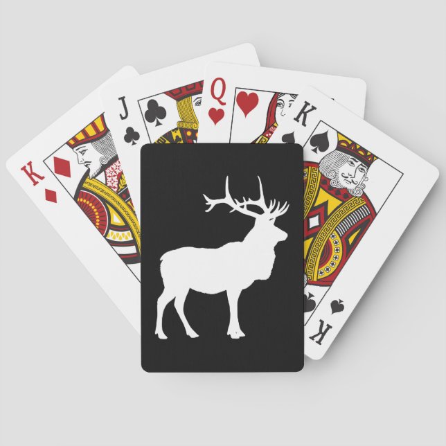 Elk Silhouette Playing Cards (Back)