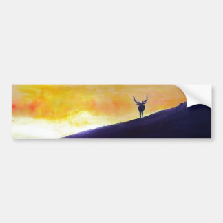 Elk Sunset Bumper Sticker
