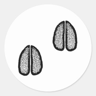 Elk Tracks Logo Classic Round Sticker