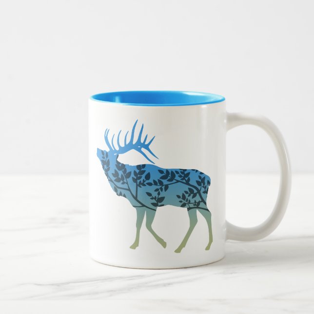 Elk Tree Two-Tone Coffee Mug (Right)