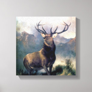 Elk wild Animal painting Canvas Print