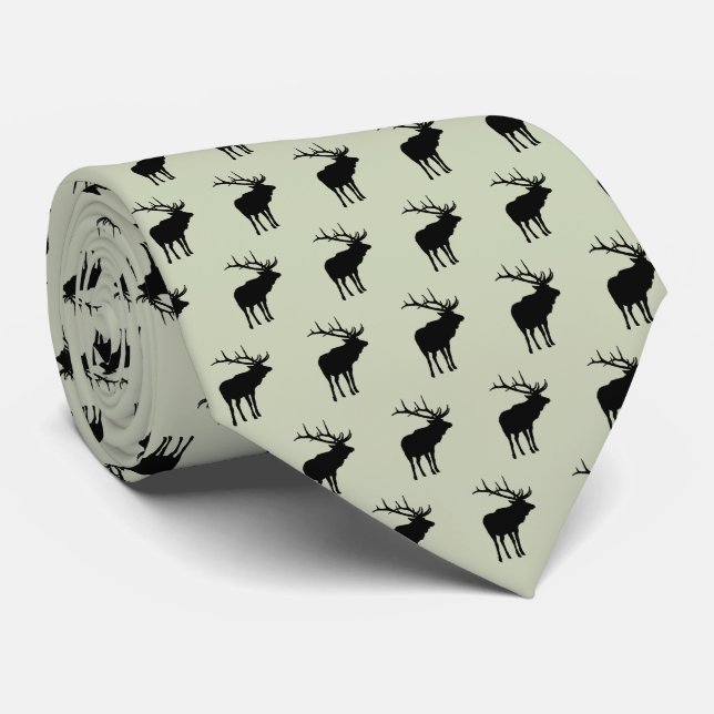 Elk with Rack Tie (Rolled)