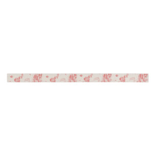 Elk Woods French Toile Christmas  Grosgrain Ribbon