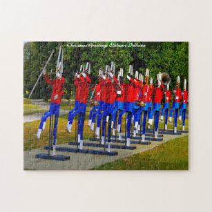 Elkhart Marching Band Indiana. Christmas Greetings Jigsaw Puzzle