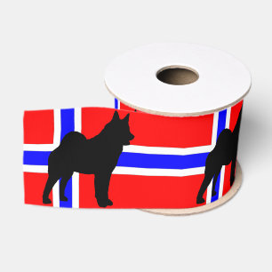 elkie silo on norway-flag grosgrain ribbon