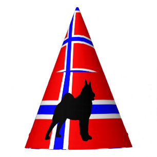 elkie silo on norway-flag party hat