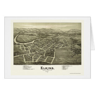 Elkins, carte panoramique de WV - 1897