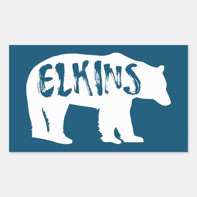 Elkins West Virginia Bear Sticker (Front)