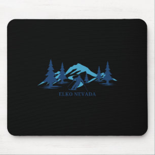 Elko Nevada Ski Resort Skiing Skier  Mouse Pad