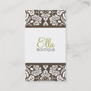 Ella #4 Brown Damask Chic Business Card