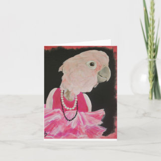 Ella assez dans la carte de note rose