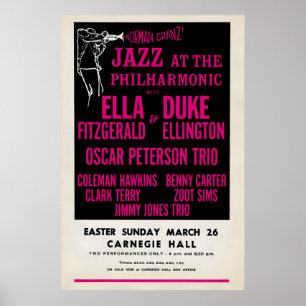 Ella Fitzgerald - Duke Ellington - Oscar Peterson Poster