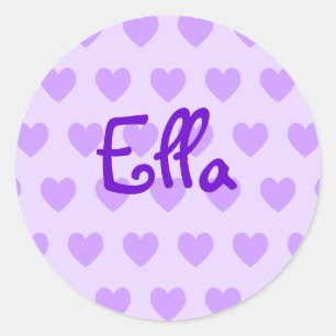 Ella in Purple Classic Round Sticker