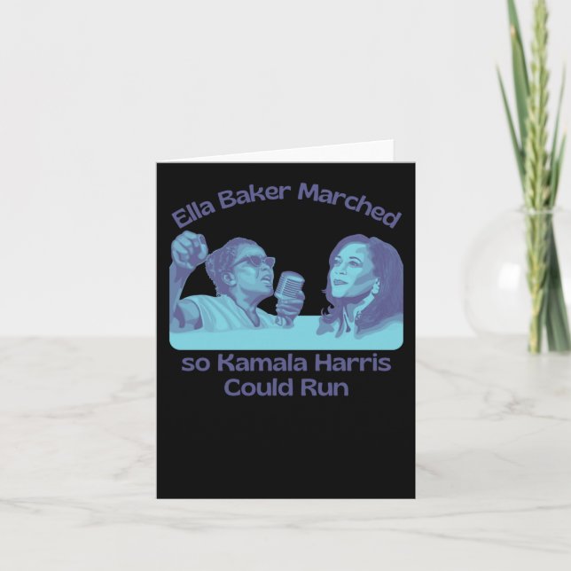Ella Marched So That Kamala Could Run Portrait Sti Card (Front)