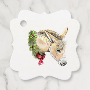 Ella the Christmas Donkey Favour Tags