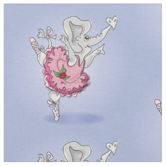 Ella the Elephant ballerina fabric