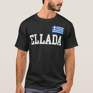 Ellada Greece Flag Greek Family T-Shirt