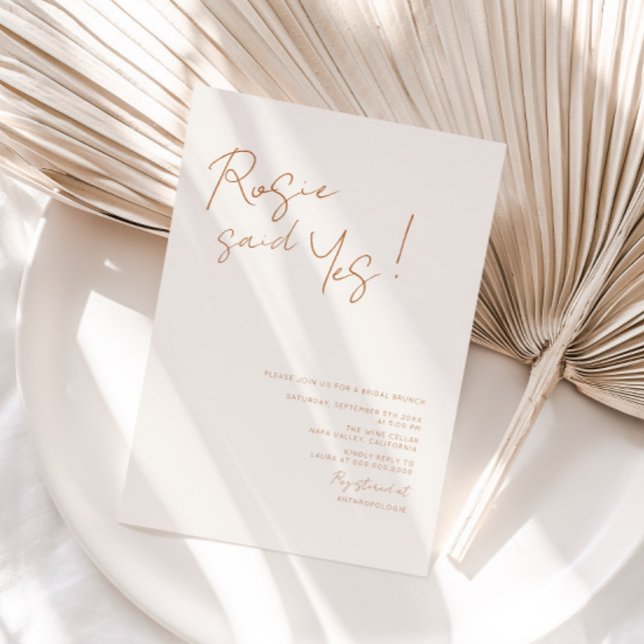 Elle A Dit Oui Earthy Boho Invitation De La Douche (Créateur téléchargé)