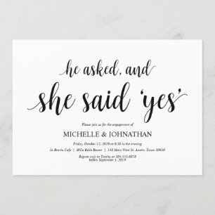 Elle a dit oui, les invitations du parti Engagemen