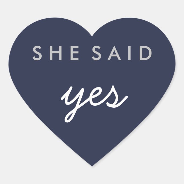 Elle A Dit Oui Mariage Fiançailles Sticker Argent (Devant)