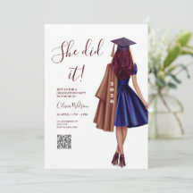 elle a fait des invitations de remise de diplôme,
