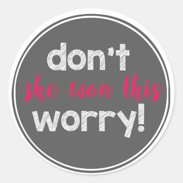 elle a gagné cette étiquette (Devant)