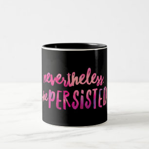 Elle A Persisté La Mug À Deux Tons