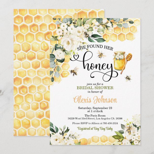 Elle A Trouvé Son Invitation À La Douche Mariée De (Devant / Derrière)