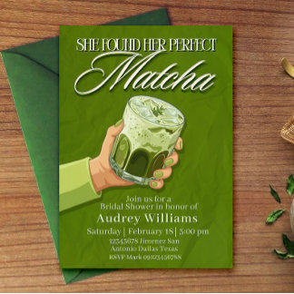 Elle a Trouvé Son Invitation Matcha Parfaite