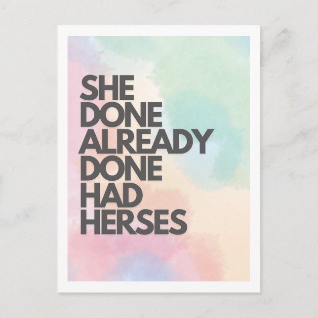 Elle Avait Déjà Eu Des Herses Drag Race Carte Post (Devant)