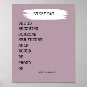 Elle devient une affiche de motivation