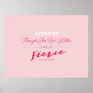 Elle est Fierce Personnalisé Poster Imprimer