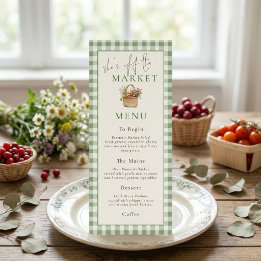 Elle est hors du Marché Carte de Menu de Réception