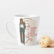Elle Est La Fierce Latte Mug