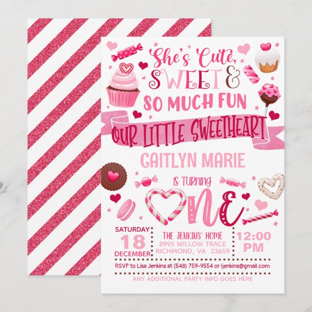 Elle est mignonne, elle est douce et invitation tr (Devant / Derrière)