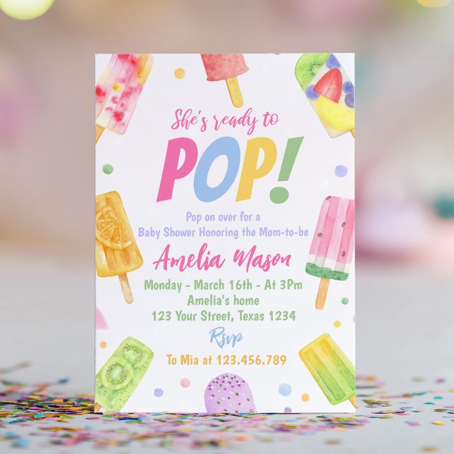 Elle est prête à faire du Baby shower Invitation P (Créateur téléchargé)
