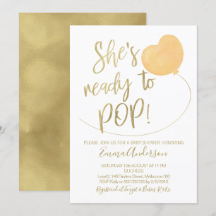 Elle est prête à lancer une invitation au Baby sho