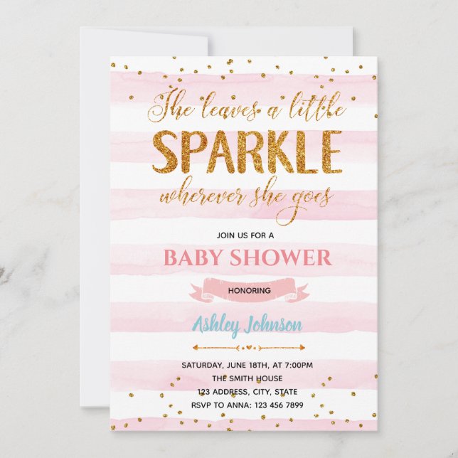 ELLE FEUILLE une invitation à confetti Little SPAR (Devant)